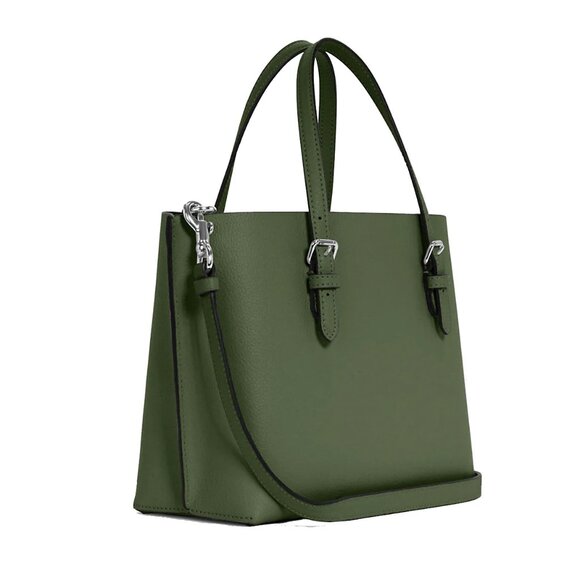COACH Leather Mollie Tote 25 – Dark Sage - Picture 2 of 7